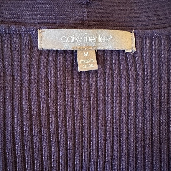 *DAISY FUENTES* Blue Long Sleeve Fashion Open Cardigan Size Medium - Picture 7 of 9